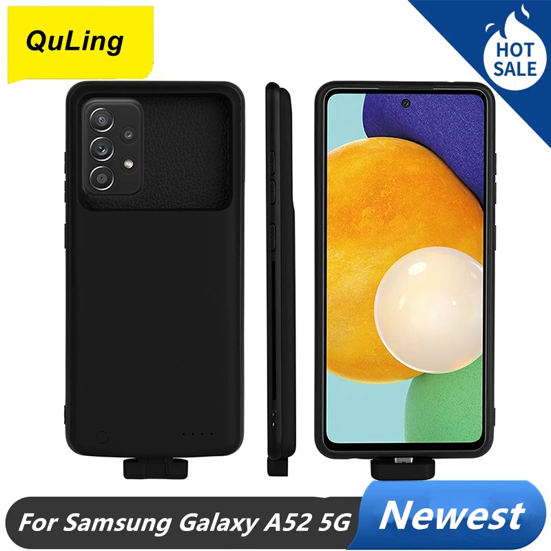 Quling Per Samsung Galaxy A52 Custodia Per Batteria 5G 5000 Mah A52 Custodia Per Banca Intelligente Per Samsung Galaxy A52 Custodia Per Caricabatterie