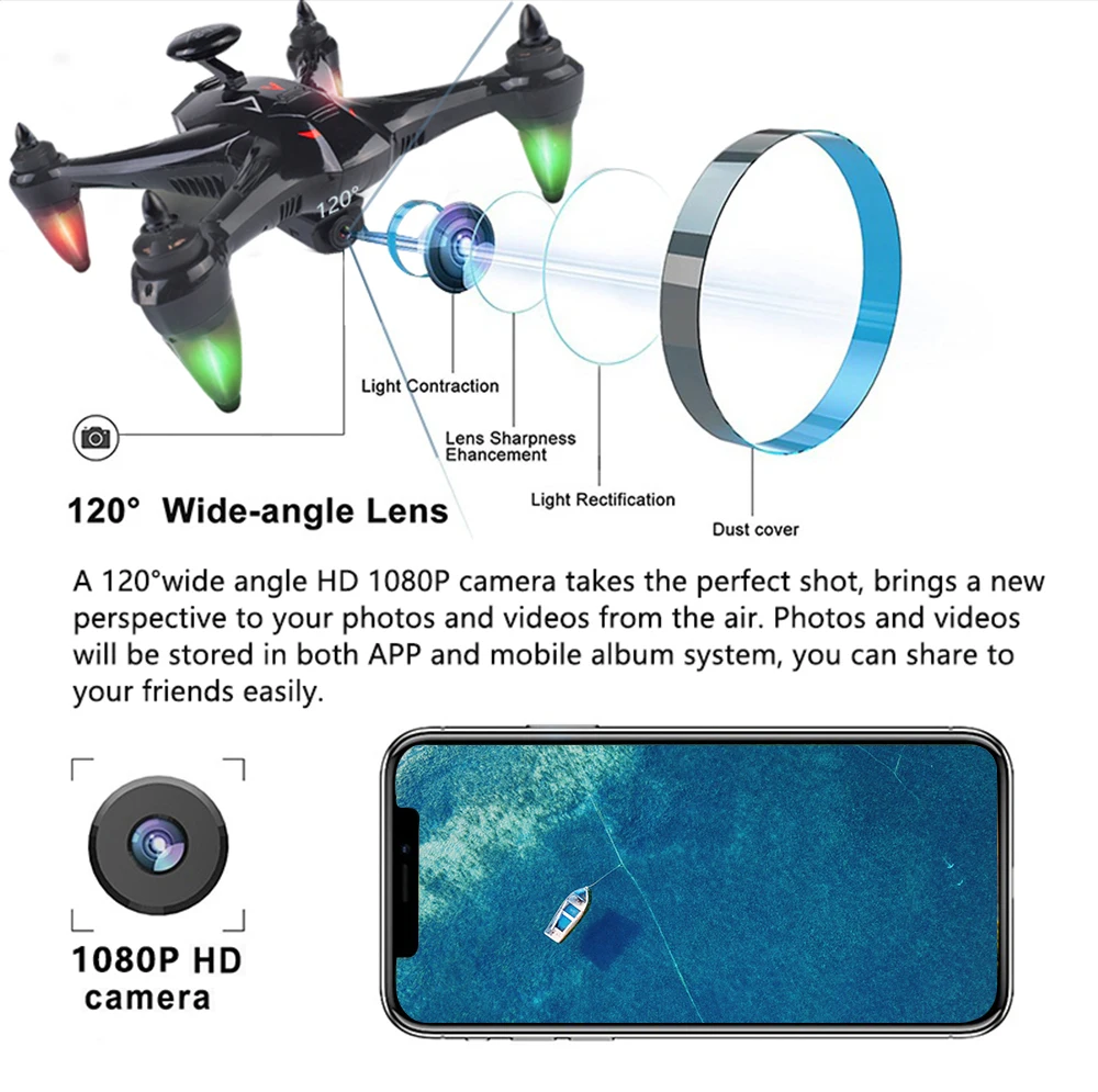 Global Drone Ray Профессиональные gps Дроны с камерой HD Follow Me автоматический возврат бесщеточный Квадрокоптер FPV RC Дрон X Pro