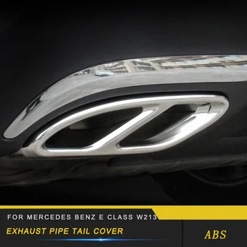 

For Mercedes Benz E-Class W213 W205 GLC C Class A180 A200 W176 Car Exhaust Tail Pipe Cover Trim Sticker Frame Chrome