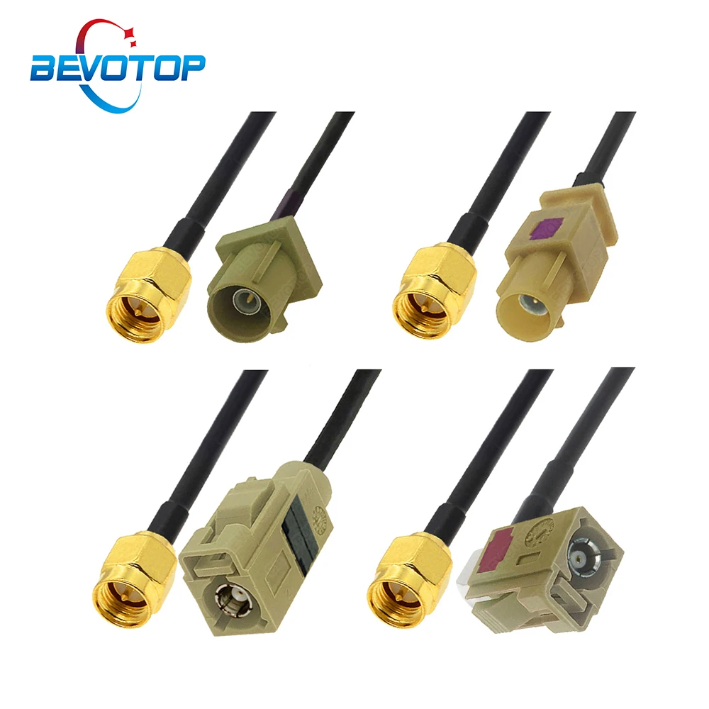 Curry Ral 1027 Maschio/Femmina Fakra K A Sma Spina Maschio Cavo Di Prolunga Coassiale Rf Rg174 Adattatore Jumper A Spirale Cavo Coassiale Rf