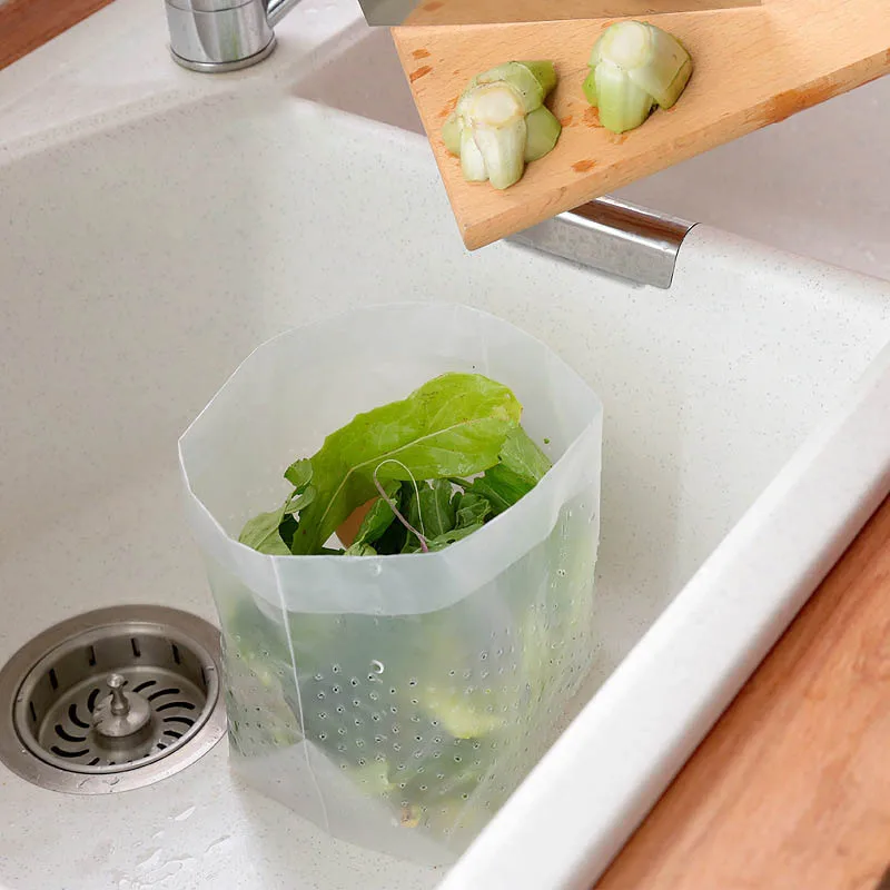 

30pcs Drain Garbage Bag Sink Strainer Self-standing Filtering Organizer For Kitchen JAN88