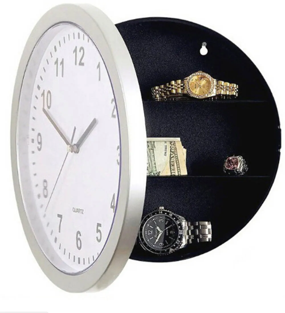 Креативные скрытые секретные настенные часы для хранения денег наличные ювелирные изделия Ключи Safebox часы украшение для дома офисный Сейф