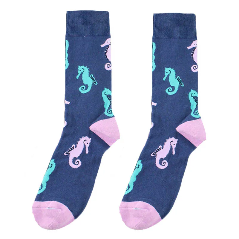 Creative Food Animal Socks Combed Cotton Funny Socks Men Novelty Design Airplane Dinosaur Crew Skateboard Socks Calcetines Hombr - Цвет: 9