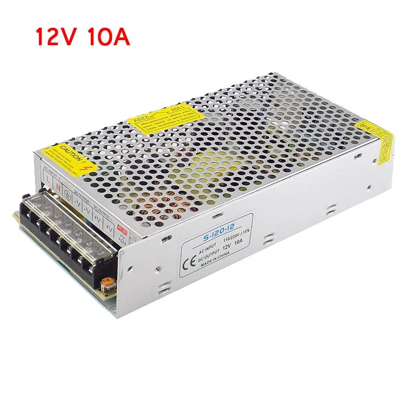 AC 100 V-265 V к DC 12V 10A 120W CCTV камера адаптер питания конвертер Светодиодная лента Переключатель Драйвер зарядное устройство Трансформатор O21