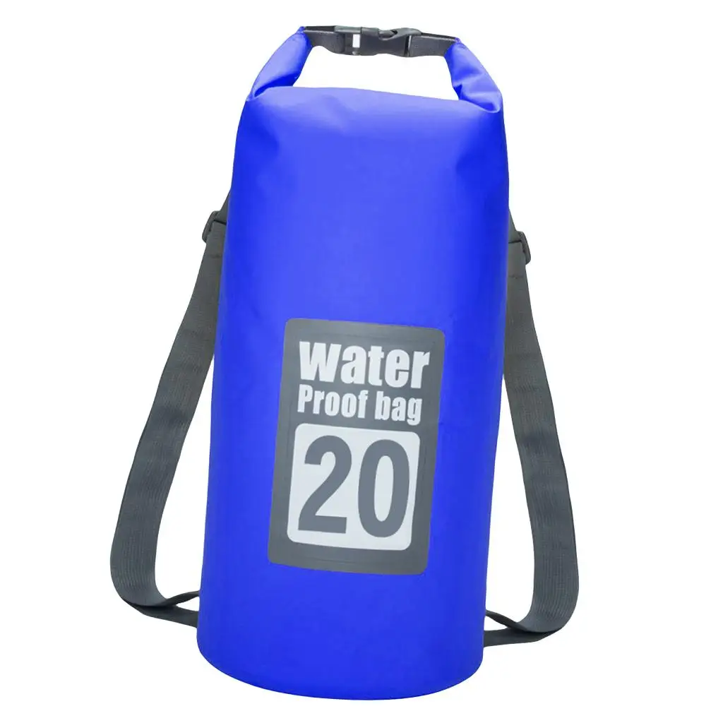  5/10/15/20/30L Swimming Bags Waterproof Dry Bag Backpack Camping Kayak Roll Top Sack Shoulder Pack for Boating Surfing 