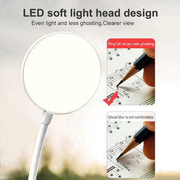 

USB Rechargeable Led Desk Lamp Flexible Touch Dimming Table Lamp Clip On Lamp For Book Bed and Computer 3 Color Modes