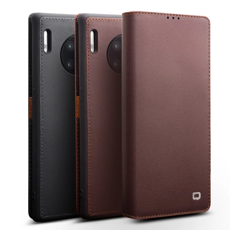 

Handmade 100% Genuine Leather Case For Huawei Mate 30 Pro 5G Case 100% Cowhide Flip Leather Case For Huawei Mate 30 Pro 5G Cover