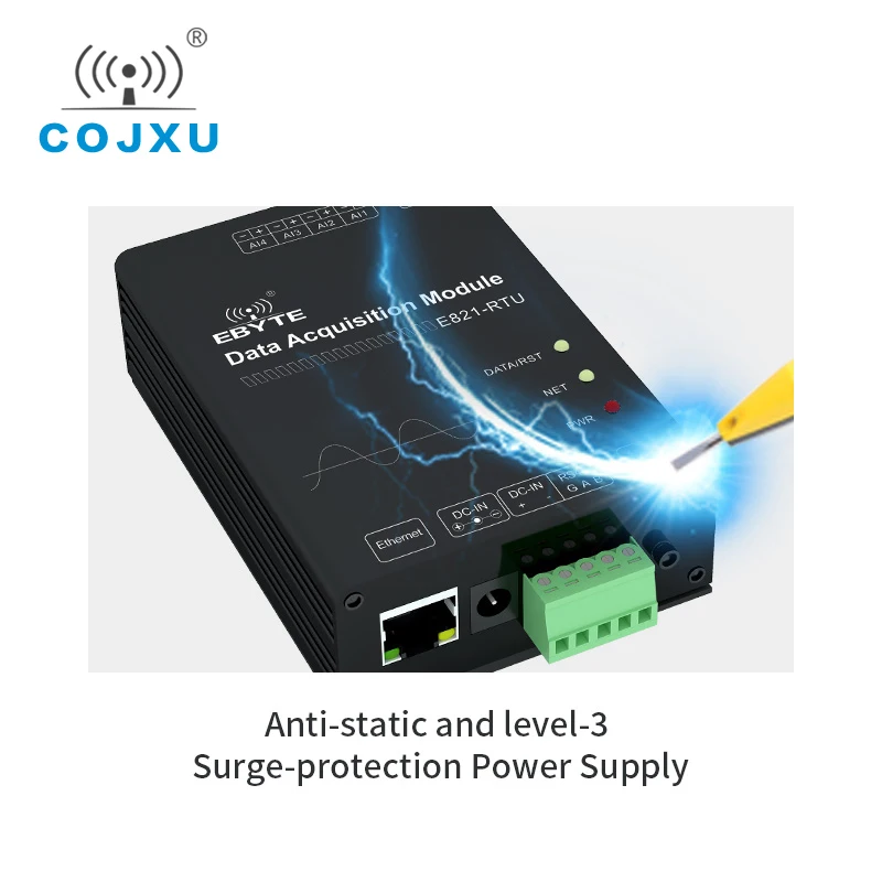RS485 RJ45 цифровой Количество Modbus TCP RTU 4 канала Вход E821-RTU(0400-ETH) Беспроводной прозрачный оптический трансивер модем