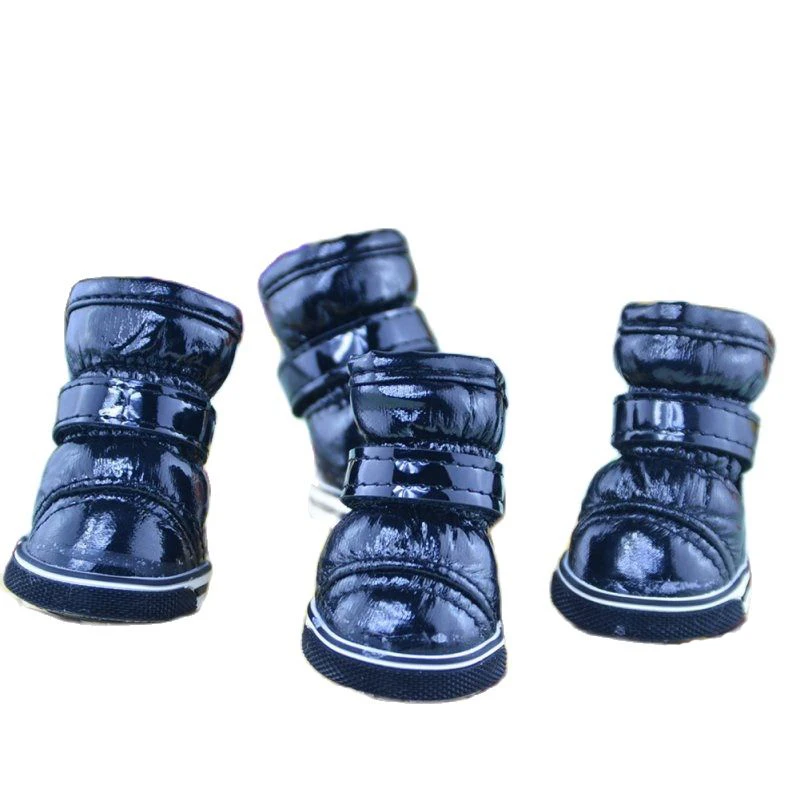 thumbnail image 1 of Zapatos de otoño e invierno para perros pequeños, cálidos, de forro polar, para cachorros, botas de nieve impermeables para perros, botas para Chihuahua y Yorkie, 1 of 5