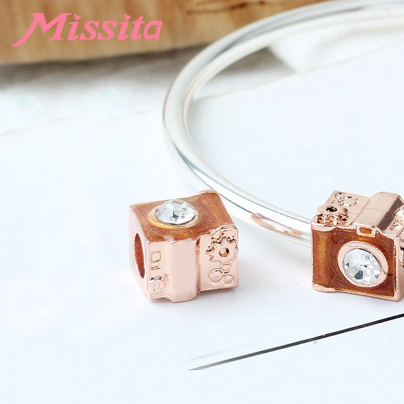 MISSITA,, новинка, модные мини-бусины для камеры, подходят для Pandora, очаровательный браслет, сделай сам, ювелирные изделия для женщин, серебряные ювелирные изделия, аксессуары