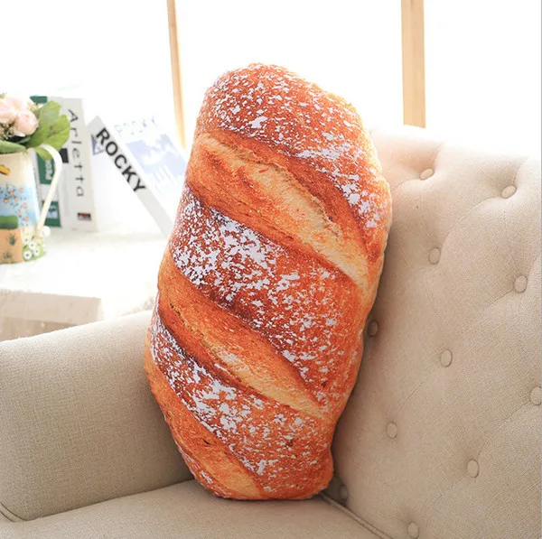 Coconut Bread 60cm 80cm 3 kinds Creative Bread Pattern Pillow Funny Soft Massage Neck Pillow PP Cotton Filler Cervical Health Care Pillow - Цвет: Coconut Bread