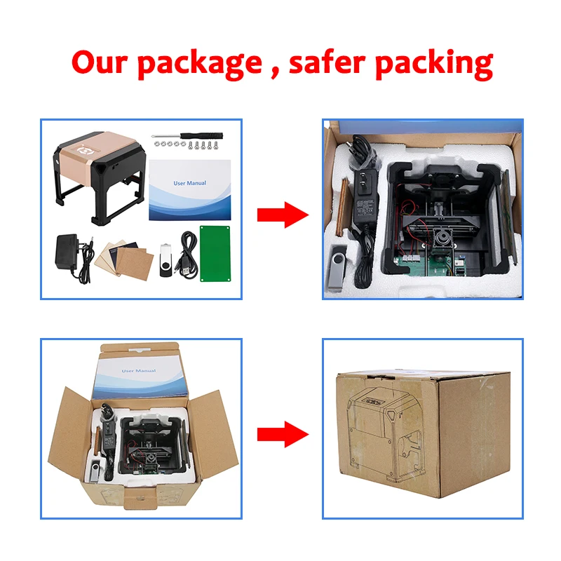 3000mw CNC Laser Engraving Machine Mini Desktop