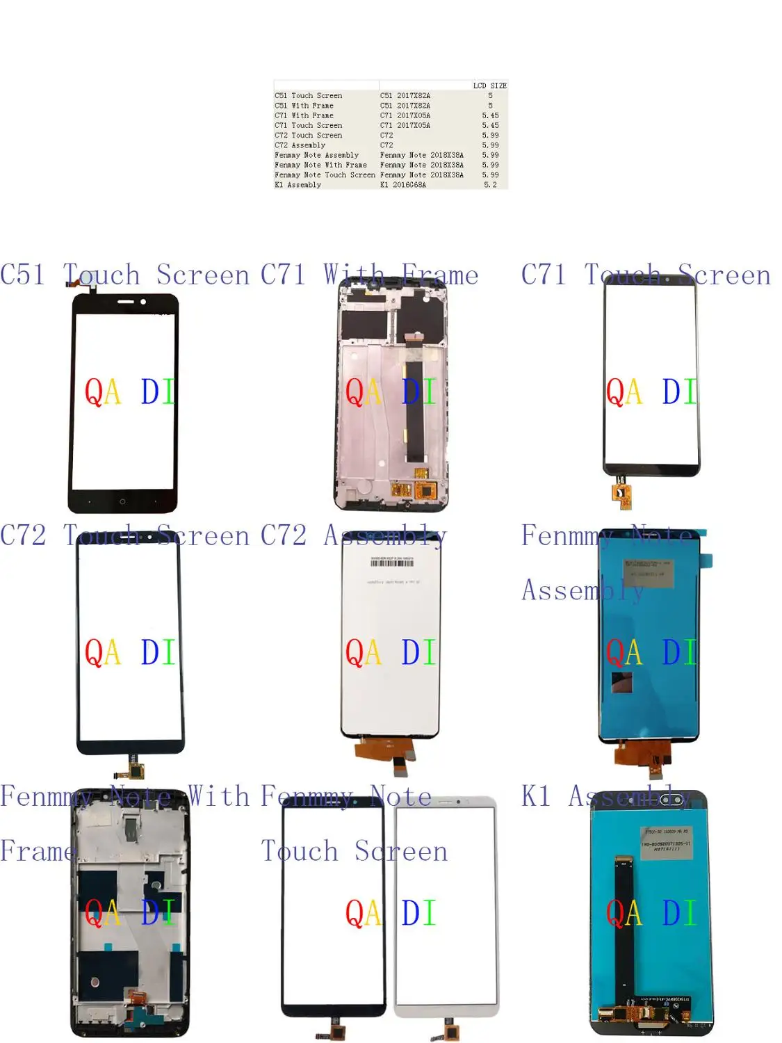 Layar Sentuh Lcd Display Perakitan Untuk Gome C51 C71 C72 Fenmmy Catatan 2017x82a 2017x05a 2018x38a 2016g68a Ponsel Touch Panel Aliexpress