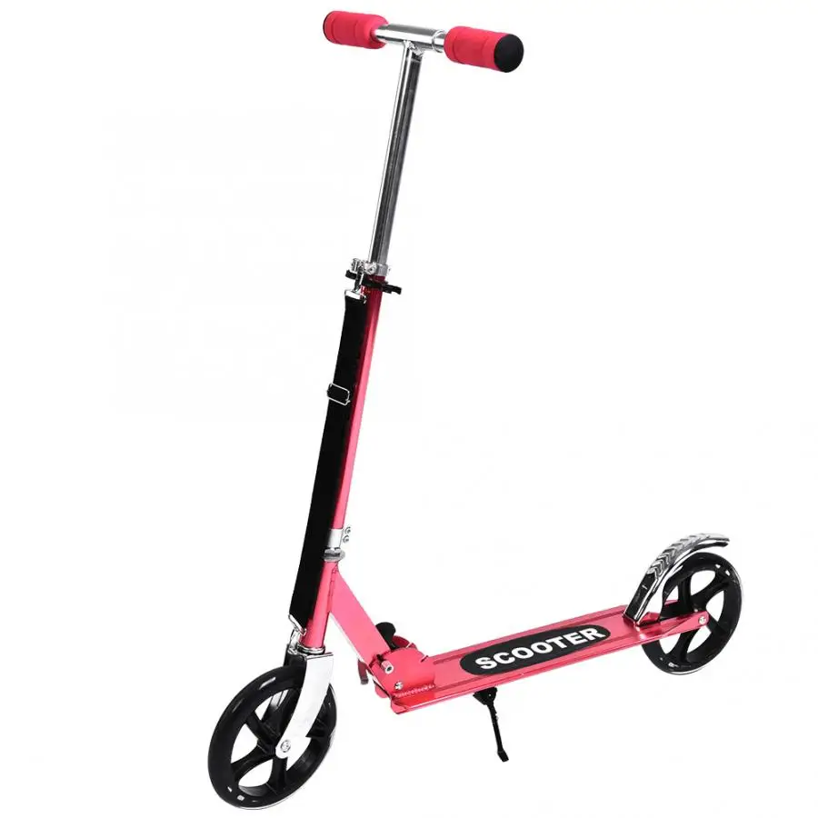 

Foldable Scooter Aluminum Adult Hand Brake Shock-absorbing Scooter Adjustable Height Handlebar With 2-Wheel Riding Equipment