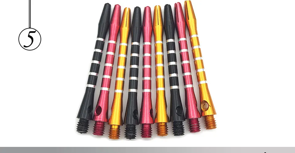 Easytoday 18Pcsset Darts Shafts Accessories Six Colors Aluminum Screw Dart Shaft Standard 2BA Long 48mm Shafts Wholesale (5)
