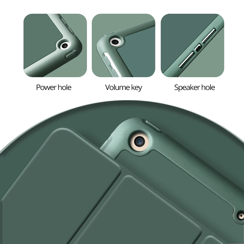 Чехол для 2019 iPad 10,2 7th 2018 2017 9,7 Mini 4 5 2020 Pro 11 10,5 Air 3 Smart Cover с карандашом держатель для iPad 5th 6th поколения-5