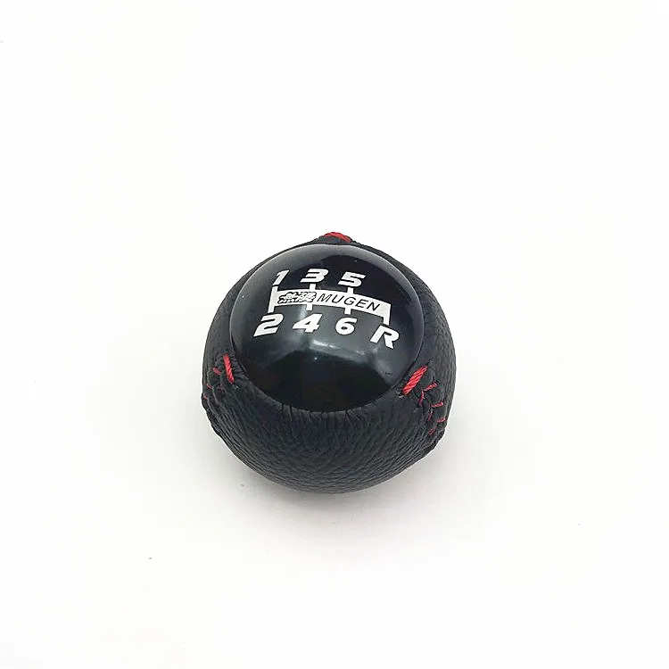 6 Speed Black Ручка переключения передач 5 6 скоростей M10* 1,5 кожаная ручка переключения передач подходит для гонок Mugen Honda Civic Accord City FD2 FN2 EP3 TYPE R DC2 DC5 AP1 - Название цвета: 6 Speed Black