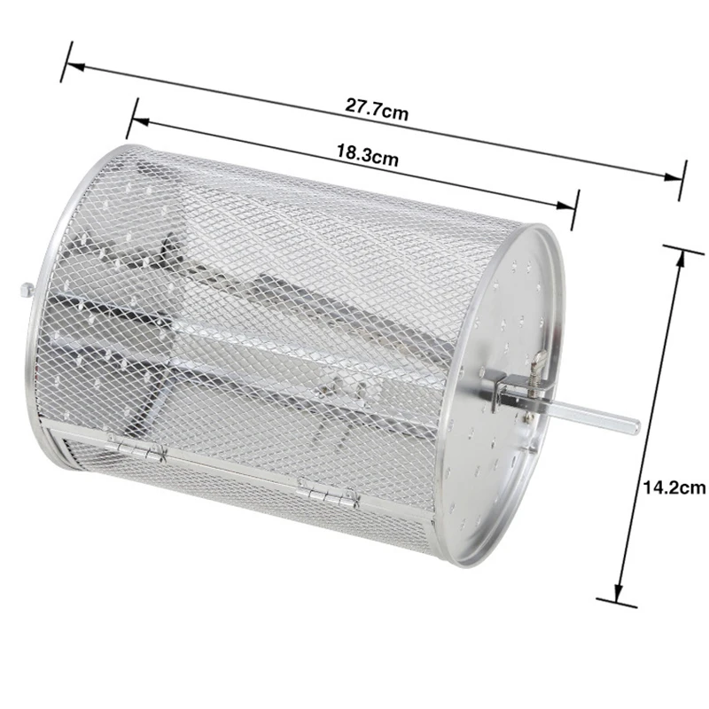 

Automatic Rotary Stainless Steel Mesh Cage Air Fryer Accessories Multi-purpose Cage Electric Oven General Popcorn French fries