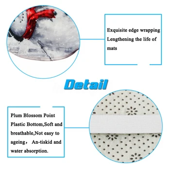 

Christmas Snowman Waterproof Bathroom Shower Curtain Toilet Cover Mat 3pcs/4PCS