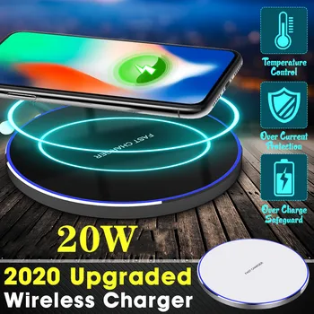 

20W Fast QI Wireless Charger For iPhone 11 Pro 8 X XR XS USB Quick Wireless Charging Pad For S10 S9 Note9