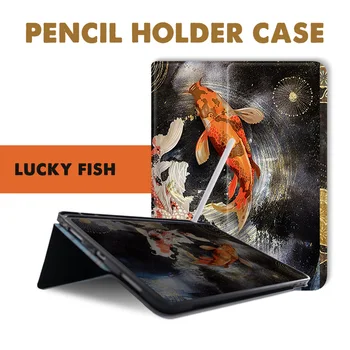 

Lucky Koi fish Smart Flip Cover case For iPad Pro 9.7 6th 7th 11 air 10.5 12.9 10.2 Mini4 5 2019 Tablet Case with pencil holder