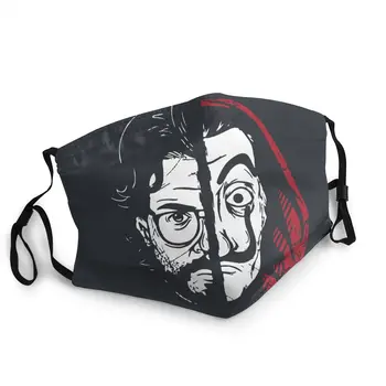 

La Casa De Papel Profesor Non-Disposable Face Mask Money Heist Dust Mask Protection Mask Respirator Mouth Muffle