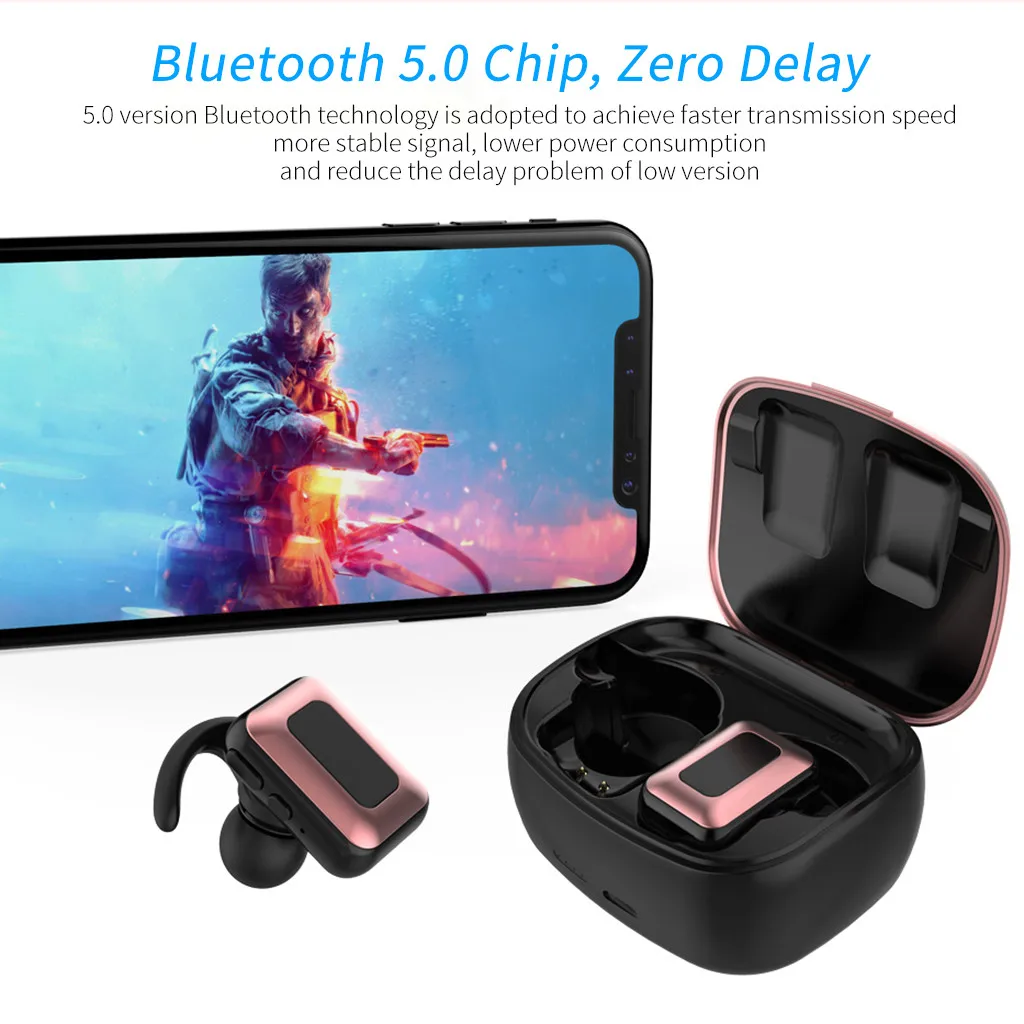 Hands-free Вызов Игры программное обеспечение умное отключение ZW-T2 GoldEarbud TWS Mini True BT 5,0 стерео наушники бас-вкладыши гарнитура