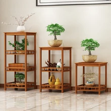 Airs Крытая гостиная многоярусная Балконная полка китайский стиль декоративный цветочный горшок рамка из цельного дерева качество до земли