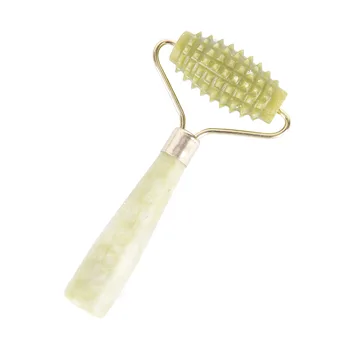 

Green 1pcs Natural Jade Face Massager Roller Spa Head Neck Body Facial Health Slimming Massager Beauty Tool