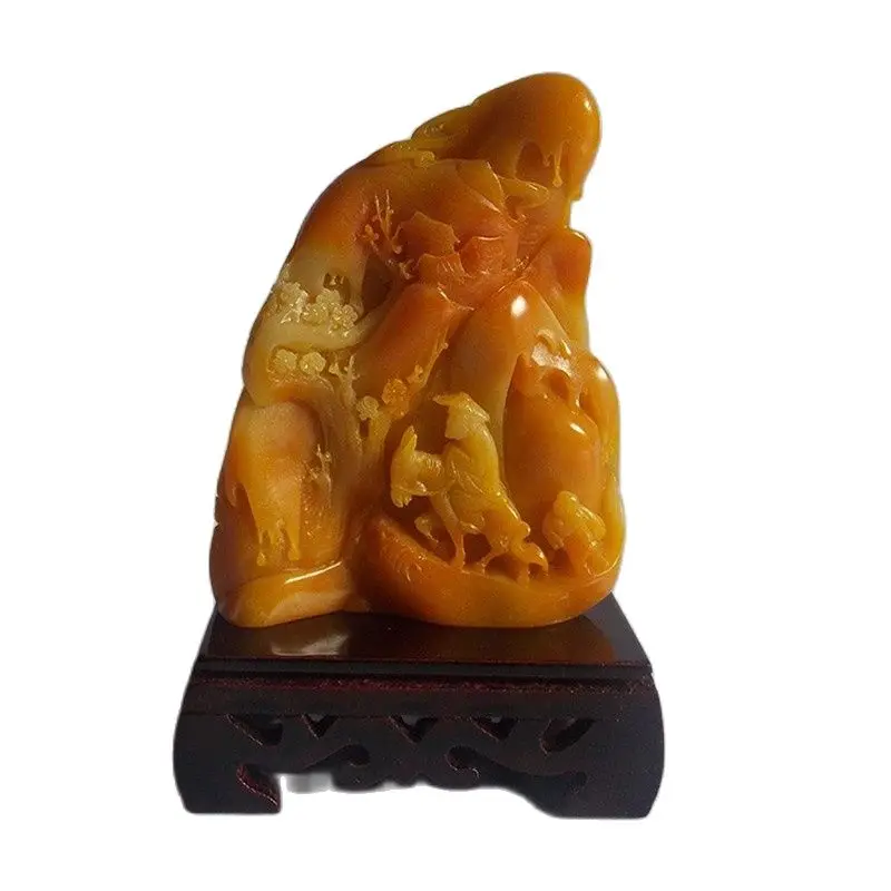 

Chinese Famous Shoushan Stone Carving Stone Exquisite Carvings Statue