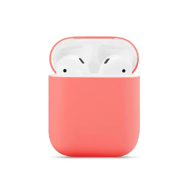 For Airpods 1/2 Soft Silicone Earphone Cover Air Pods Case Earpods Accessories Headset Protective Sleeve Apple Airpods 2 Case watermelon red