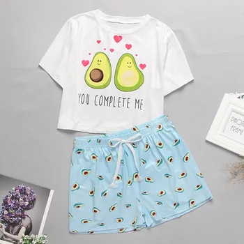 

Clothes For Women Girls Summer Pajamas Set Cute Loose Tops And Drawstring Shorts Simple Sleepwear Nightgown Conjuntos De Mujer