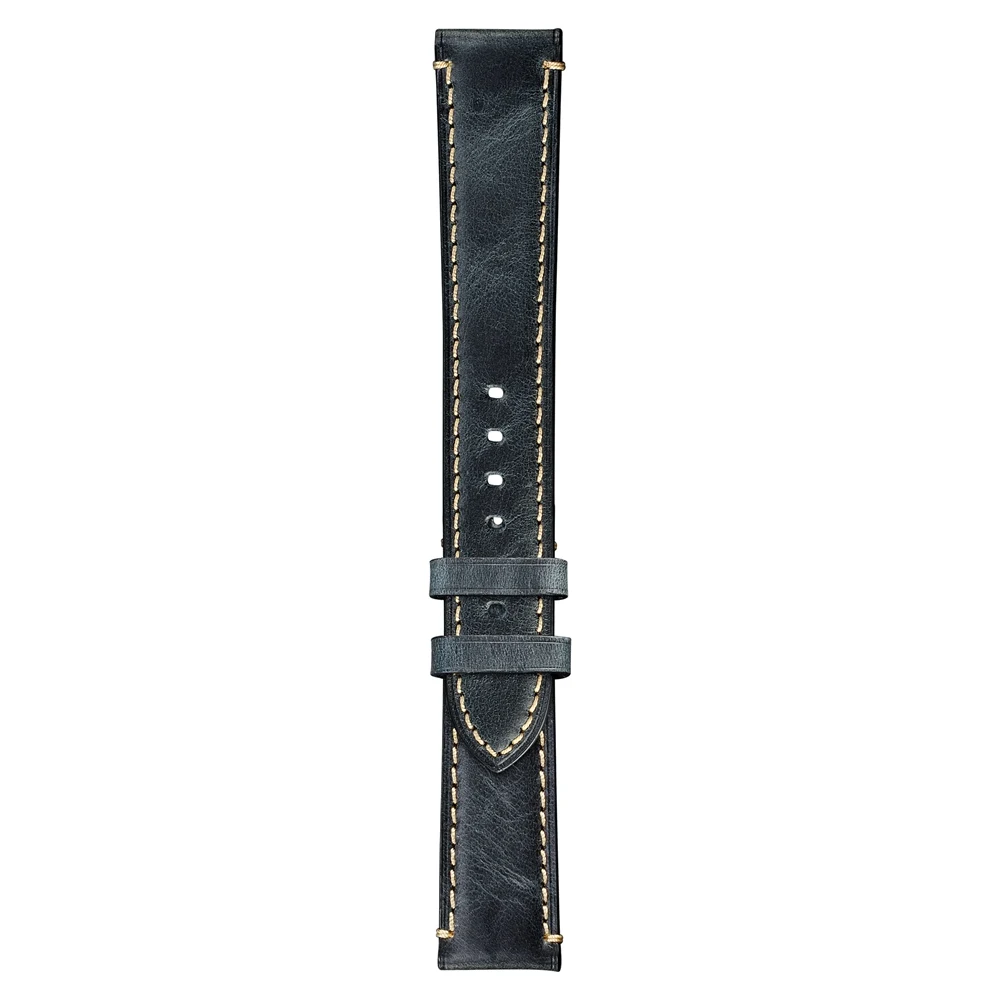 Anbeer Genuine Leather Watch Strap 18mm 20mm 22mm 24mm Saddle Business Pilot Style Watch Band for Men Replacement Watchband