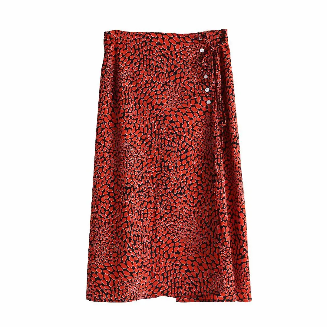 

Europe And America 2019 New Style Really Fragrant Series Fashionable Girl Must Buy Long Leopord Pattern Skirt A- line High Waist