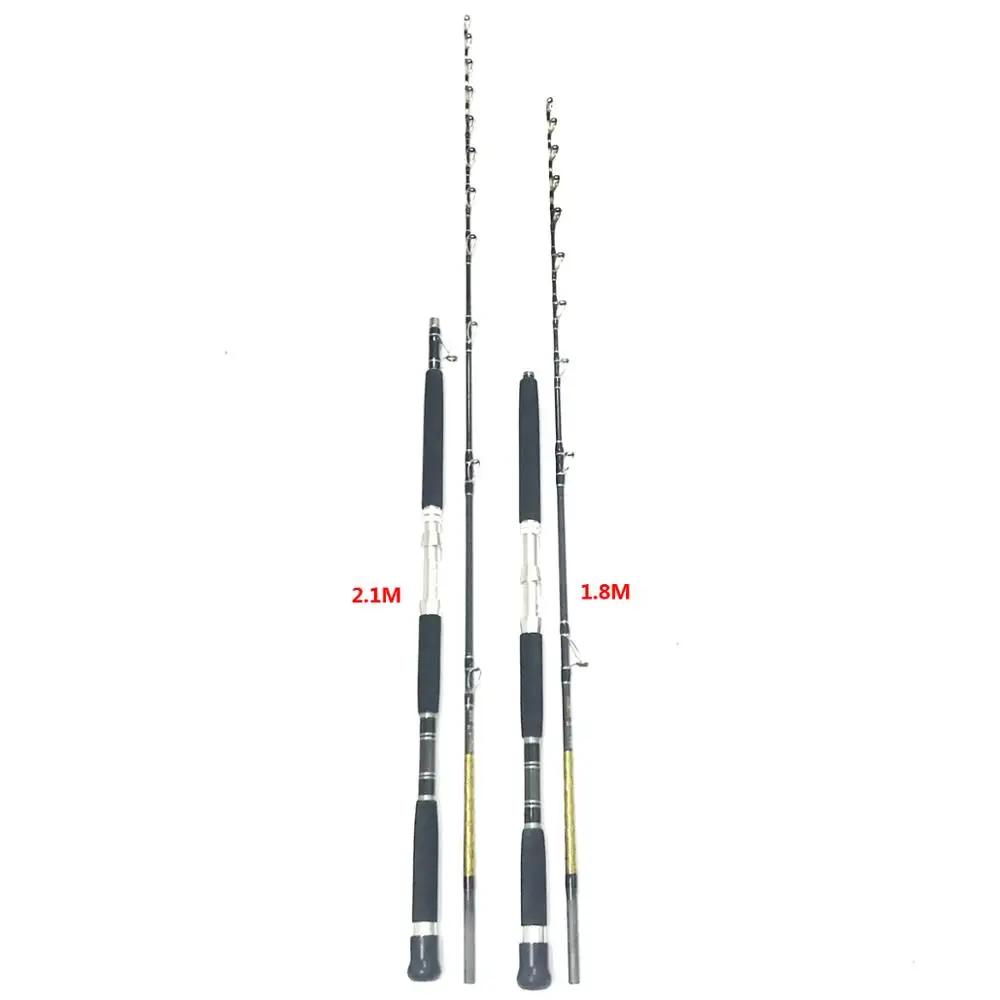 Black straight handl 200 г приманка для лодки, Удочка 1,8 м, 2,1 м, углеродное волокно, удочка для рыбы, океанская соленая вода, спиннинг, универсальное литье, рок, удочка для ловли нахлыстом - Цвет: Black straight handl