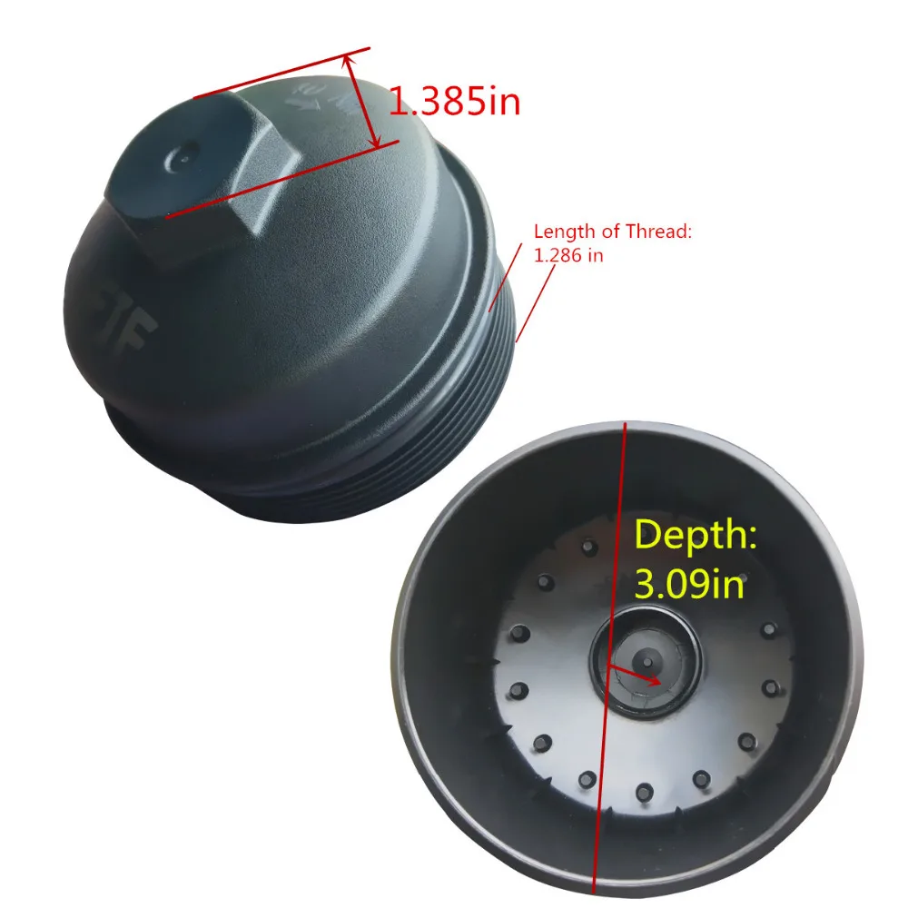 Oil Filter Cap for FL Ford 2003-2007 6.0L 2008-2010 6.4L Powerstroke F250 F350 F450 F550 Super Duty 2003-2005 Excursion oil filler cap