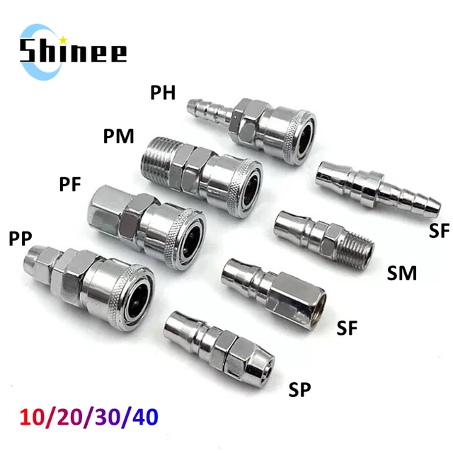 Pneumatic Fitting C Type Hose Quick Connector High Pressure Coupler Plug  Socket PP SP PF SF