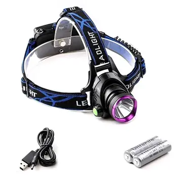 

1000 Lumens T6 Q5 Headlamp LED Rechargeable Glare Headlight Torch Miner's Lamp Searchlight USB 18650 Battery Long Spotlight