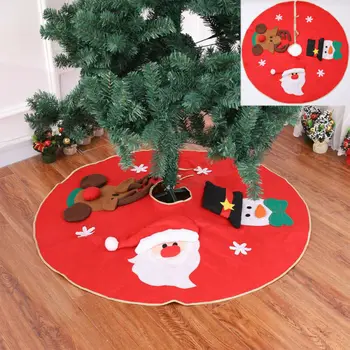 

Christmas Tree Skirt Base Floor Mat Cover Carpet Aprons Xmas Home Party Decors
