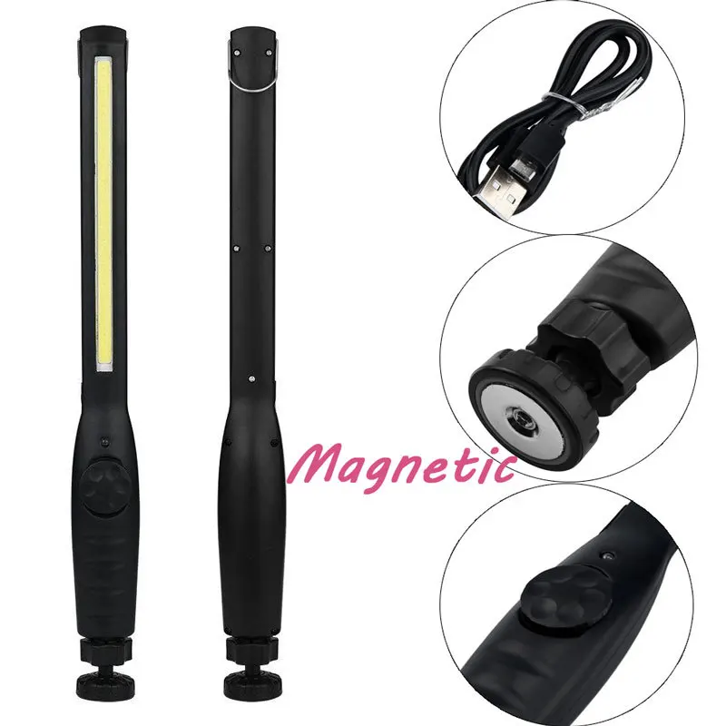 

Protable Spotlight Working Light Multifunction Rechargeable COB LED Slim Work Light Lamp Flashlight Worklight Outdoor Torch