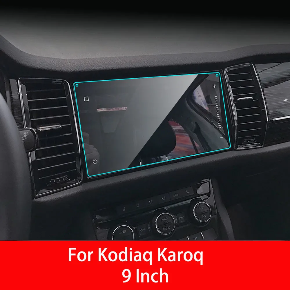 Автомобильный gps навигационный экран протектор для Skoda Octavia Kodiaq Fabia Superb Kamiq защитная пленка из закаленного стекла автомобильные аксессуары - Название цвета: For Kodiaq Karoq