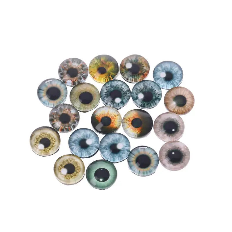 100 Pcs 6/8mm Glass Doll Eyes DIY Crafts Eyeballs For Dinosaur Cat