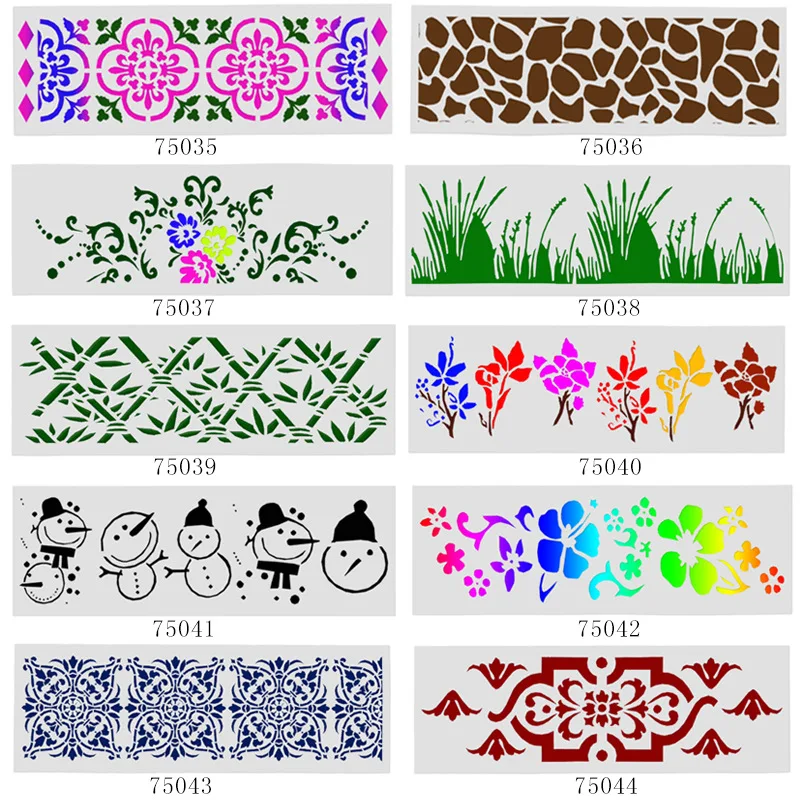 10 style Vintage flourishing pvc Layering Stencils for Diy scrapbook coloring painting stencil home decor diy etc Product image |