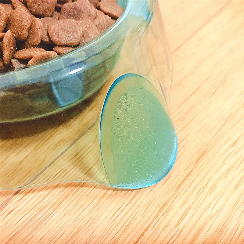 New Candy Color Transparent Crystal Single Bowl Dog Food Bowl Cat Dog Feeder Bowl Universal Affordable Durable Pet Supplies