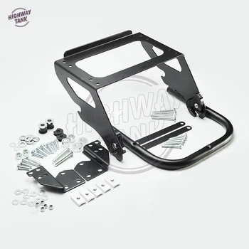 

Black Motorcycle Solo Tour Pak Rack Moto Mounting Luggage Rack Docking Hardware Kit case for Harley Touring Road King 1997-2008