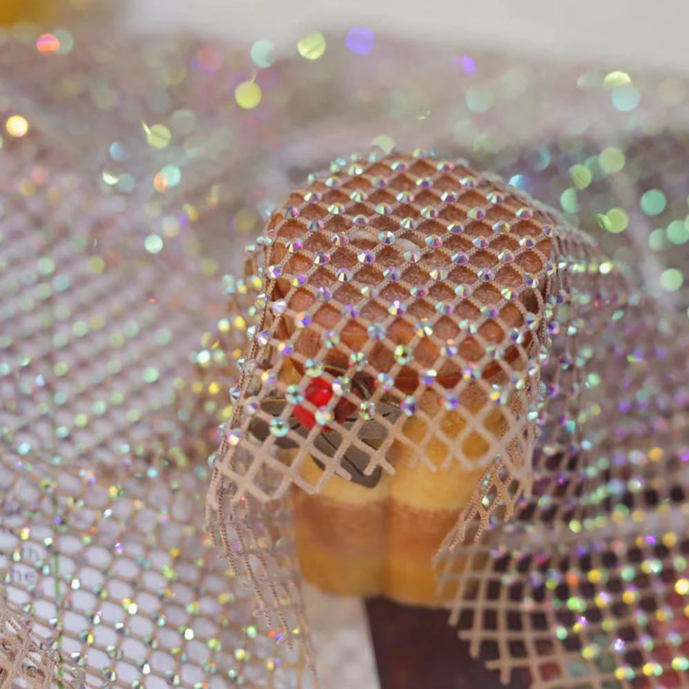 Crystal Mesh Fabric Rhinestone Applique Crystal Rhinestone Applique