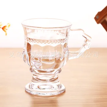 

Creative Glass Relief Glass Coffee Cup Water Cup Tea Cup Suppress Glass Bottle Middle East Tea Cup