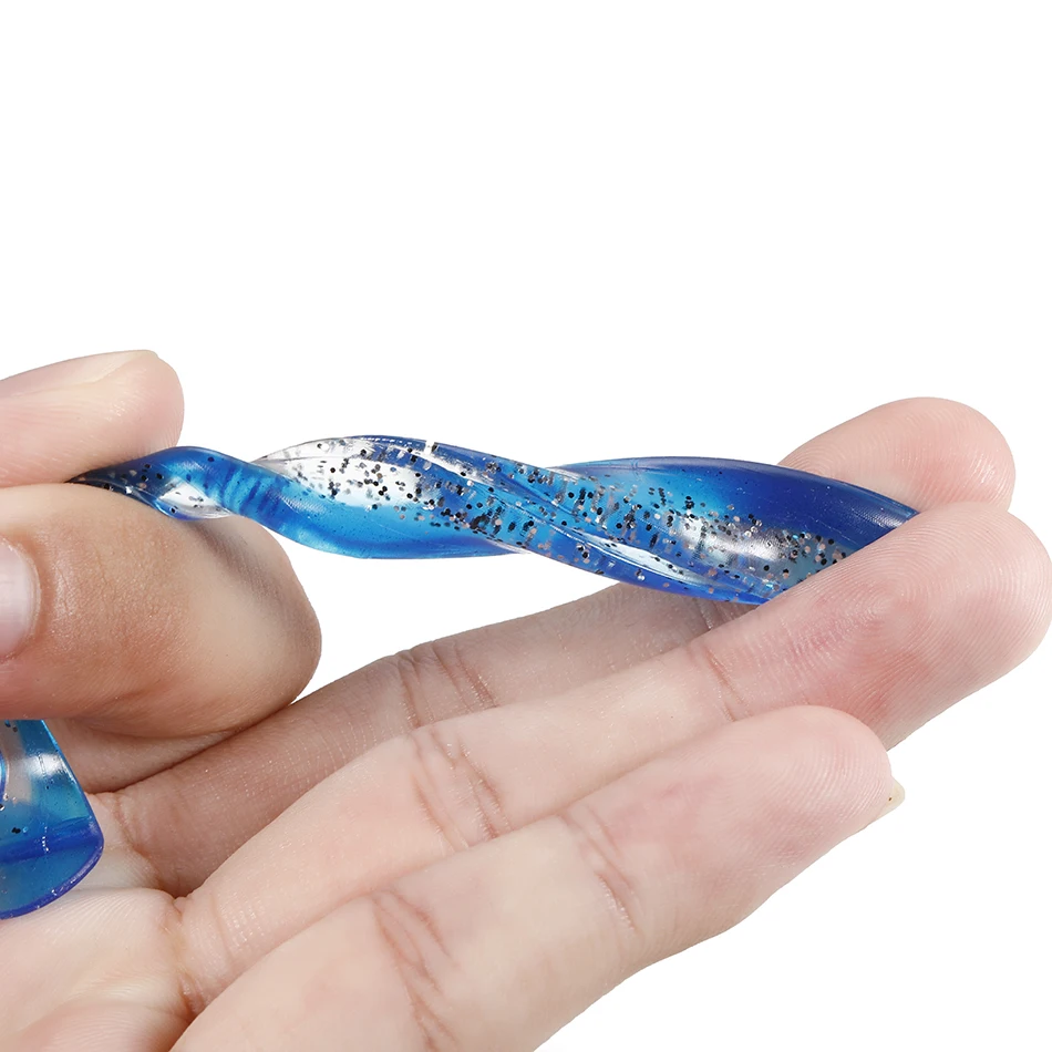 10pcs/Lot Fishing Jig Wobblers Soft Lures 70mm 55mm Easy Shiner Double Color Silicone Artificial Bait Swimbait Carp Bass Tackle