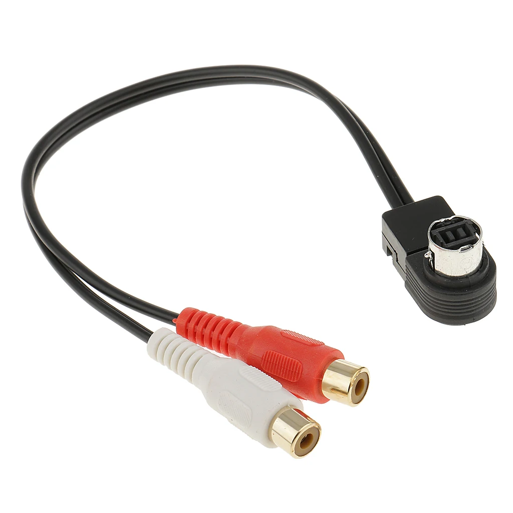 Ai-Net Radio To Aux 2 RCA Audio Input Adapter Splitter For Alpine CDA-7998