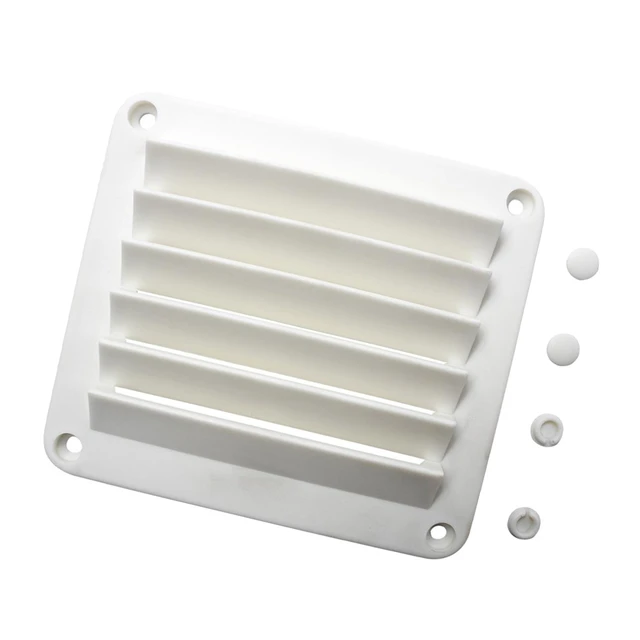 Plastic Boat Hose Intake Vent Louvered Vents Ventilation Cover for Marine Boats Hull 51/2 x 47